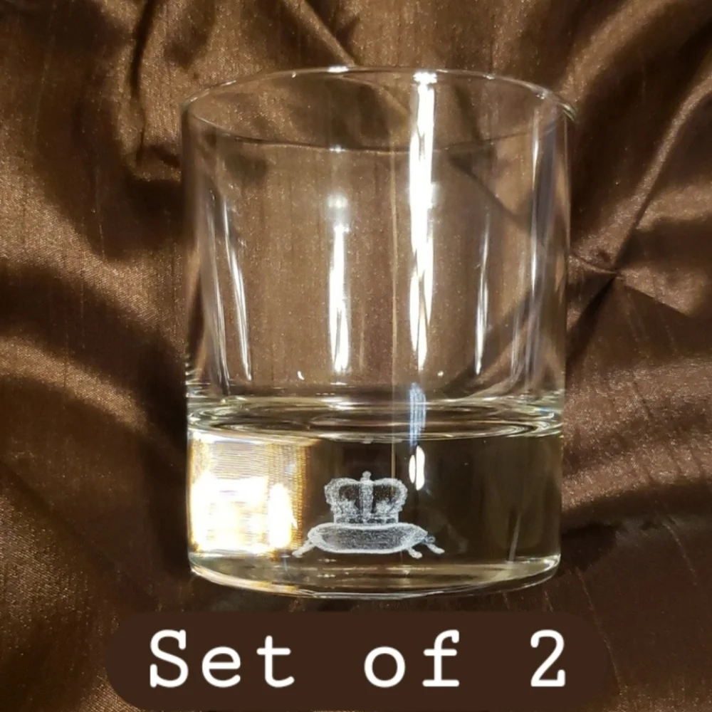 Crown Royal 3D Hologram Whiskey Glasses - Set of 2
